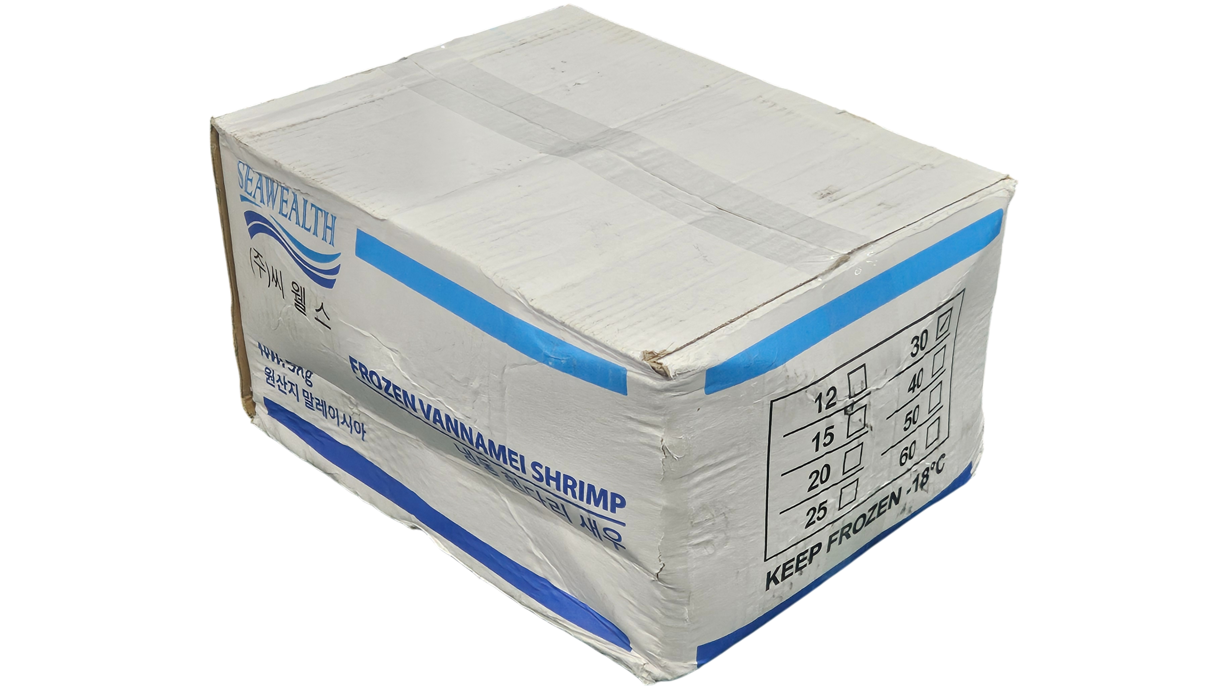 흰다리새우, 중하새우 30미 (500g, 말레이시아)