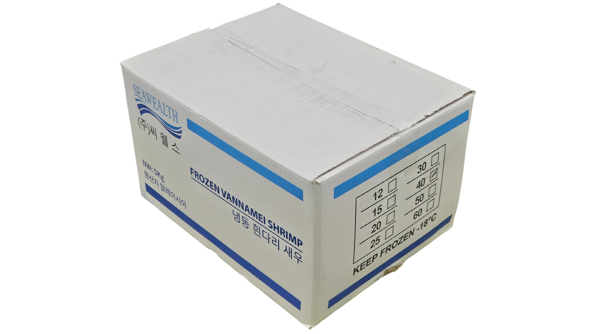 흰다리새우, 중하새우 40미 (500g, 말레이시아)