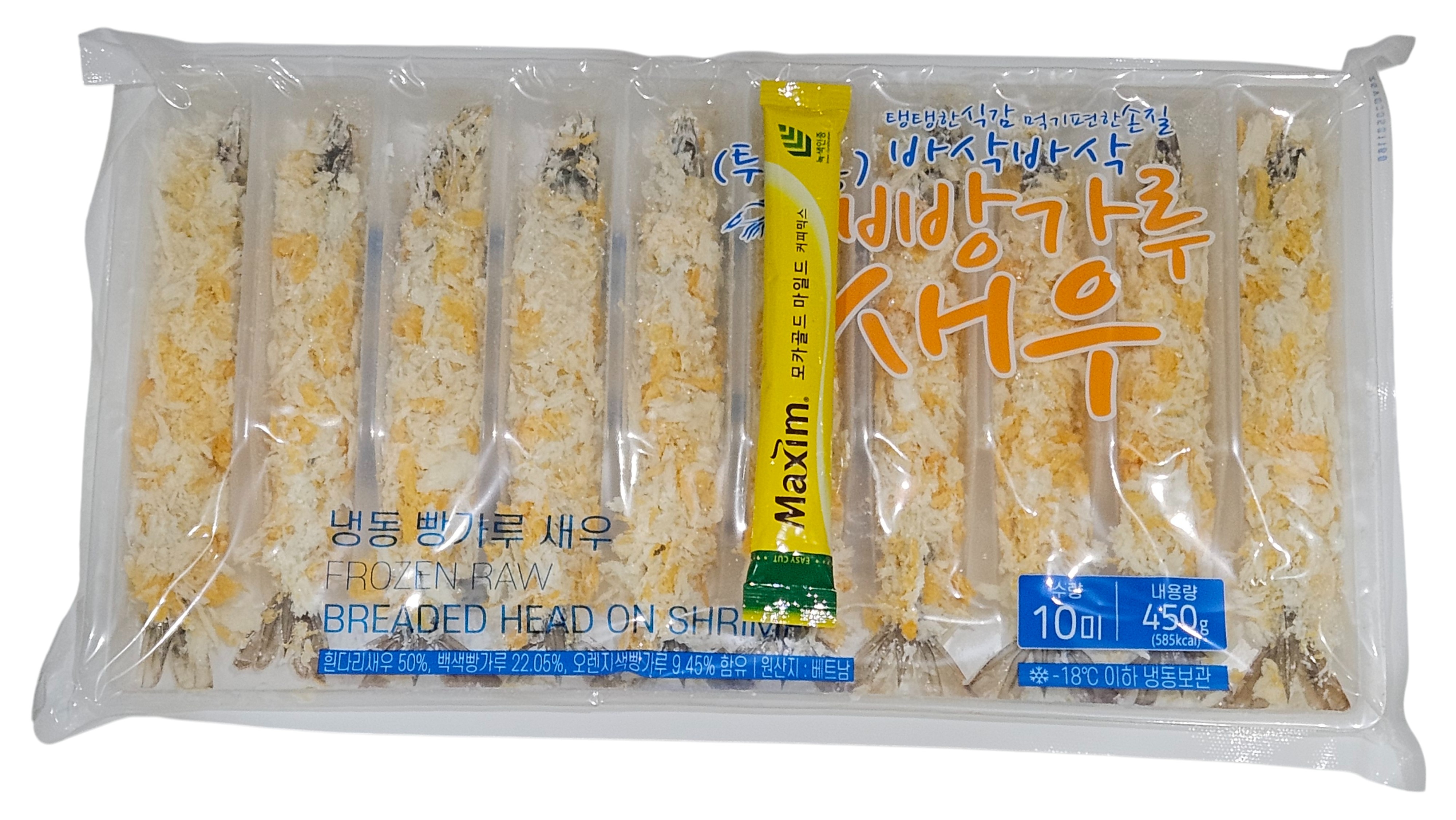 빵가루 새우(왕새우까스, 토페도새우, 머리있음) 45g/마리