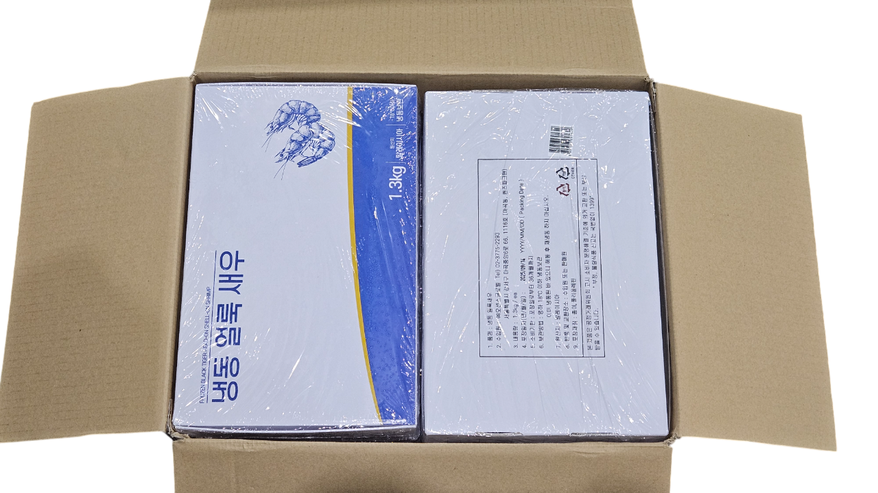 블랙타이거새우, 냉동얼룩새우 15미